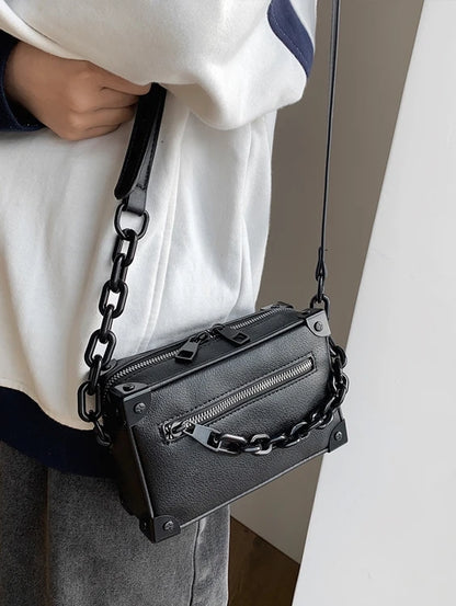 J-Hope-Inspired Black Chain Crossbody Bag – BTS Edition