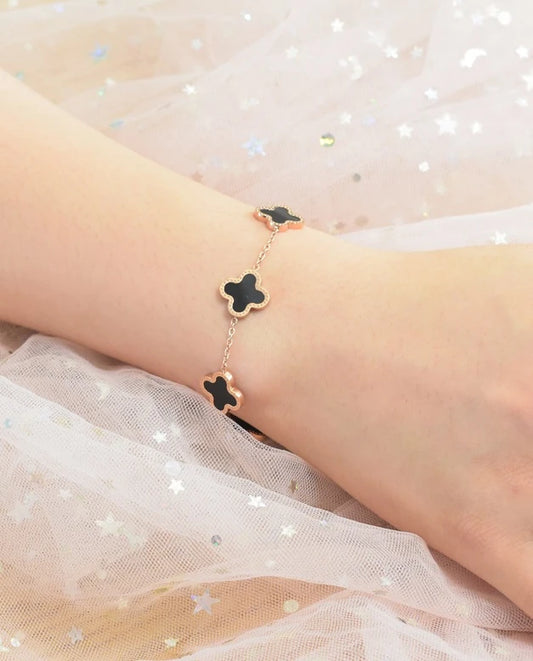 J-Hope-Inspired Black Flower Bracelet – BTS Edition