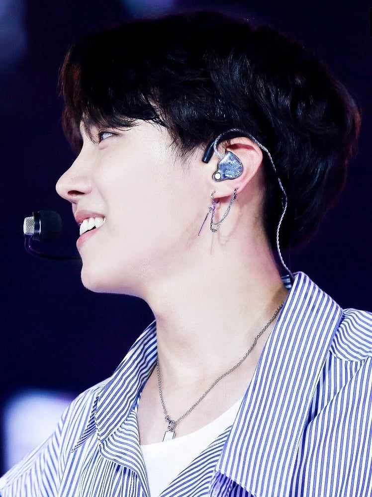 J-Hope-Inspired Silver Double Earring – BTS Edition