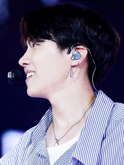 J-Hope-Inspired Silver Double Earring – BTS Edition