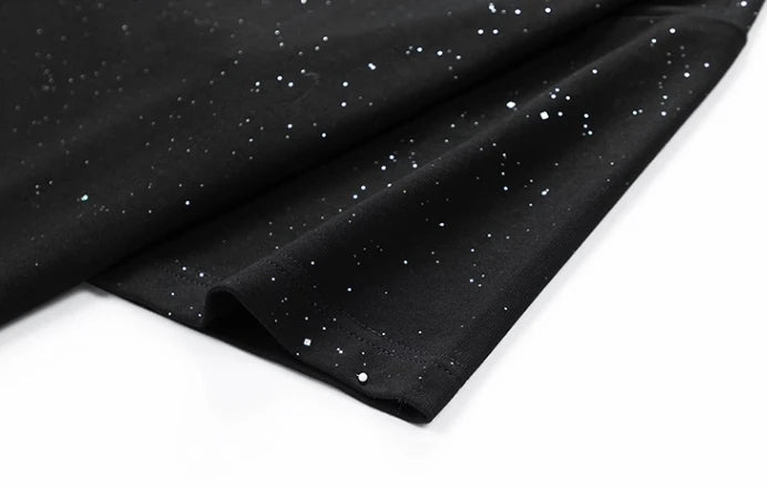 Jungkook-Inspired Black Starry Night T-Shirt – BTS Edition