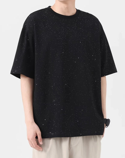 Jungkook-Inspired Black Starry Night T-Shirt – BTS Edition
