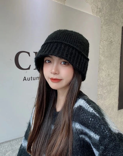Jungkook-Inspired Black Woolen Fisherman Hat – BTS Edition