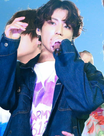 Jungkook-Inspired White Graffiti T-Shirt – BTS Edition