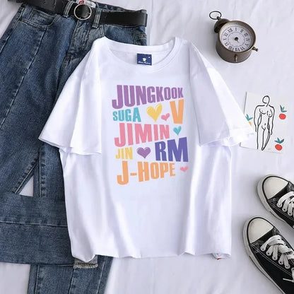 BTS Member T-Shirt White | – BTS