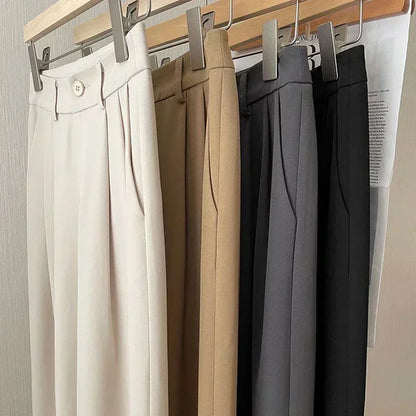 Taehyung-Inspired Beige Suit Pants – BTS Edition