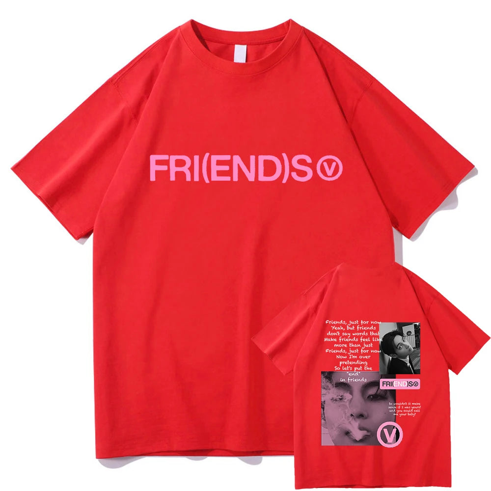 Taehyung-Inspired Friends Oversized T-Shirt – BTS Edition