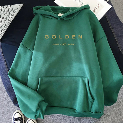 Jungkook-Inspired GOLDEN Album Hoodie – BTS Edition