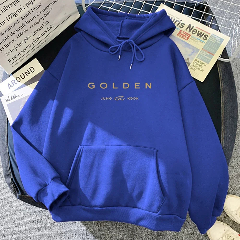 Jungkook-Inspired GOLDEN Album Hoodie – BTS Edition