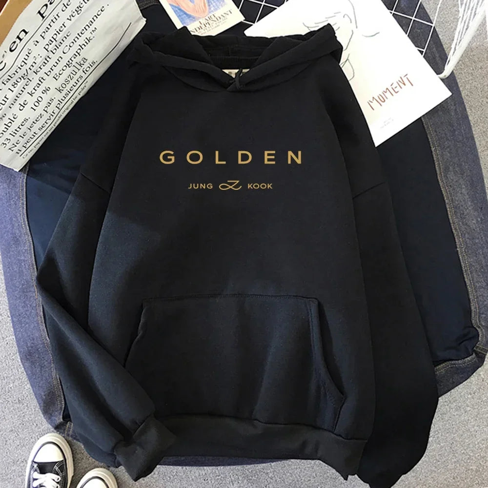 Jungkook-Inspired GOLDEN Album Hoodie – BTS Edition