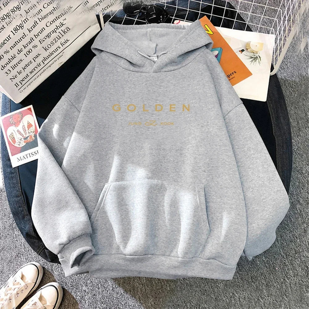 Jungkook-Inspired GOLDEN Album Hoodie – BTS Edition