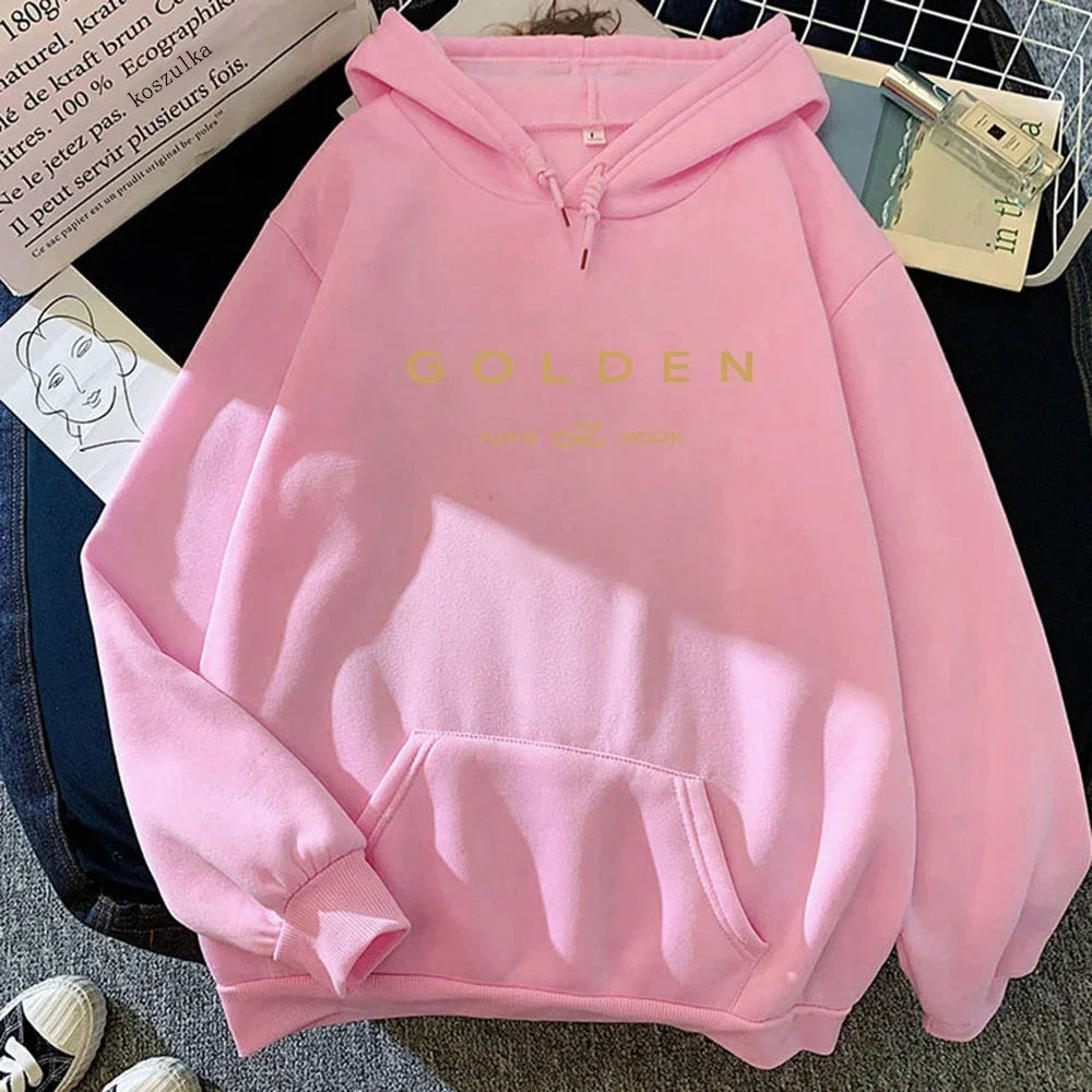 Jungkook-Inspired GOLDEN Album Hoodie – BTS Edition