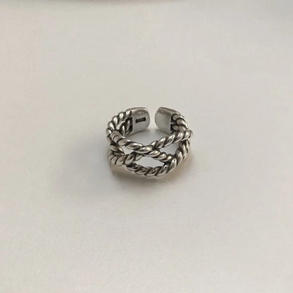 Jimin-Inspired Silver Triple Braid Ring – BTS Edition
