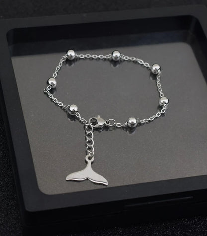 Suga-Inspired Silver Dolphin Tail Bracelet – BTS Edition