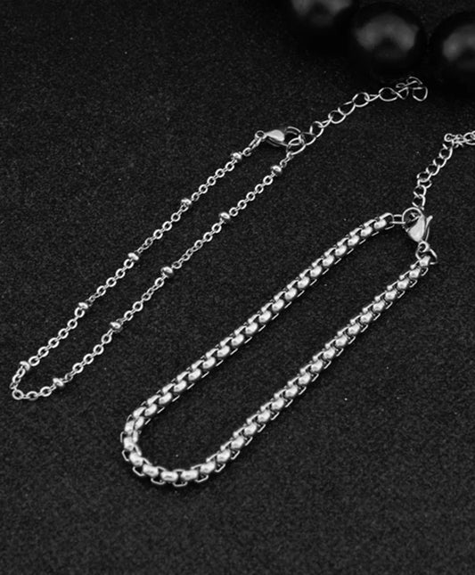 J-Hope-Inspired Silver Two-Piece Bracelet – BTS Edition