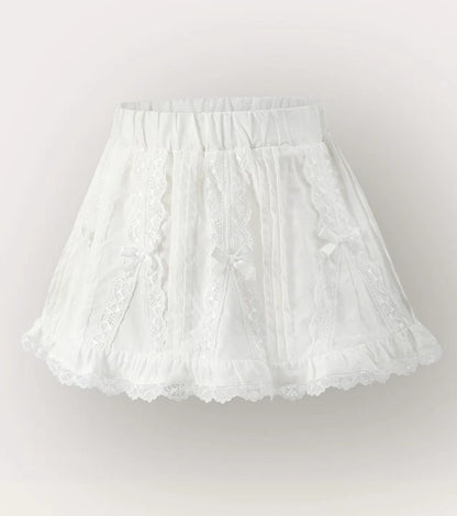 Ahyeon-Inspired White Mini Bows Croquette Skirt – BabyMonster Edition
