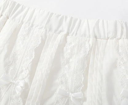 Ahyeon-Inspired White Mini Bows Croquette Skirt – BabyMonster Edition