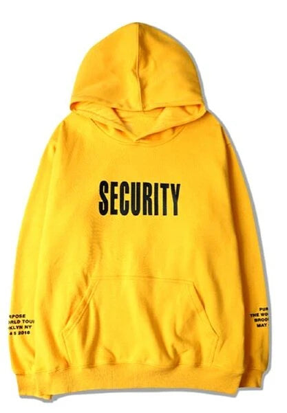 RM-Inspired Yellow Security Hoodie – BTS Edition