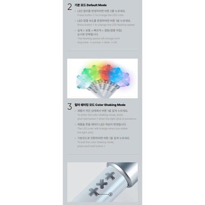 TXT TOMORROW X TOGETHER OFFICIAL LIGHT STICK Ver.2 w/ Strap, Bag, 5 Foto Karte