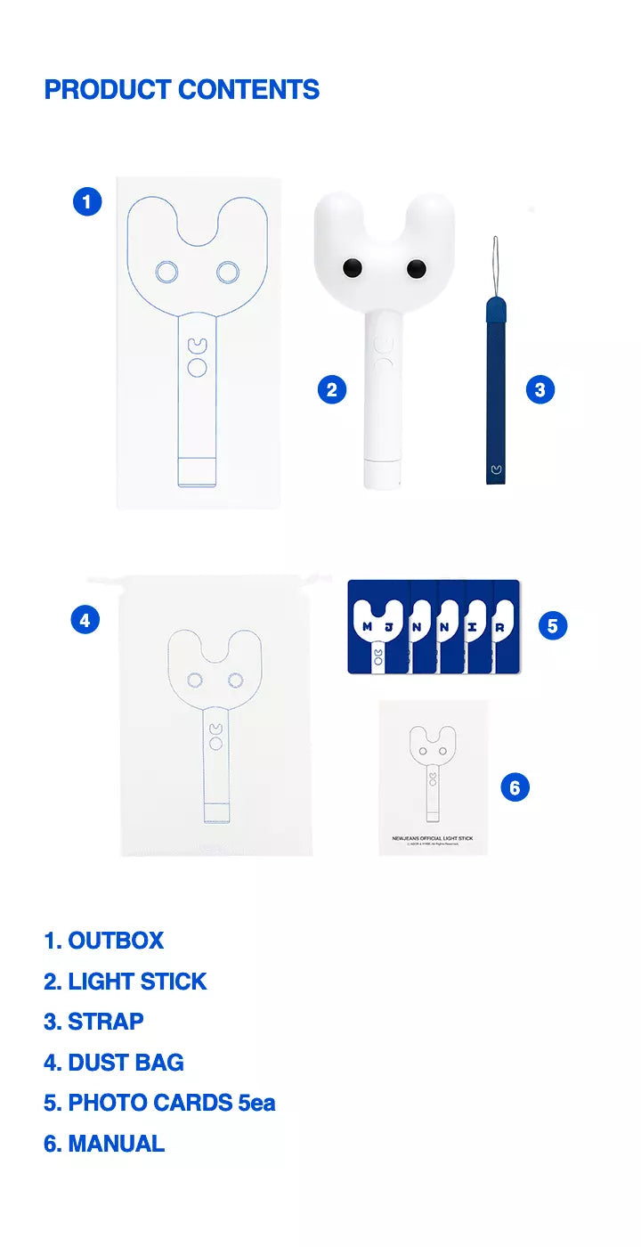 NEWJEANS - OFFICIAL LIGHT STICK BUNNIES FANLIGHT
