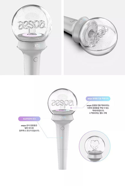 AESPA OFFICIAL LIGHT STICK with Strap+Foto Karte Tracking Code FANLIGHT MD GOODS